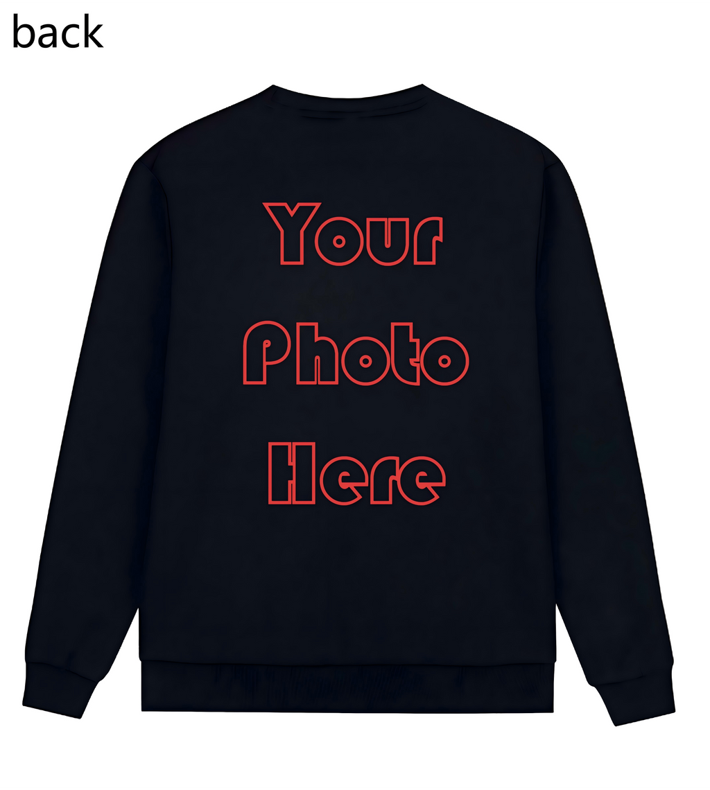 Custom Image Graphic Sweatshirt – Personalized Oversized Streetwear Pullover with Your Own Design