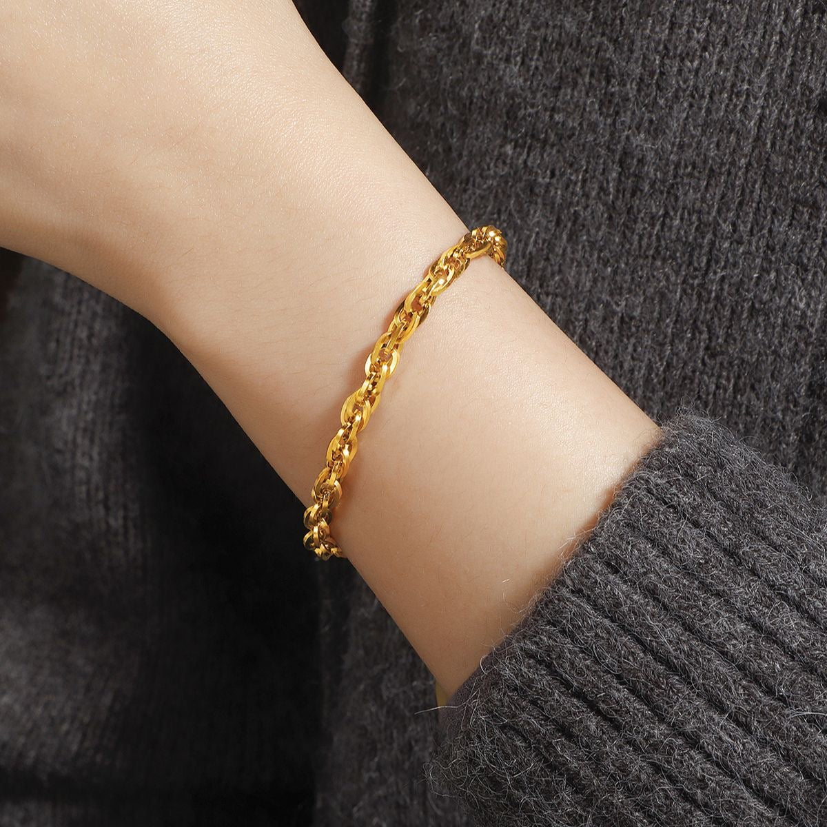 Heavy-Gauge Industrial Link Bracelet | 316L Titanium Steel | OVRSZN