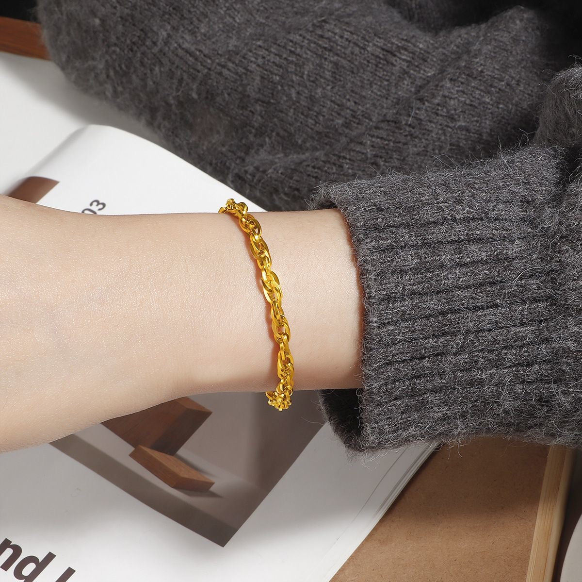 Heavy-Gauge Industrial Link Bracelet | 316L Titanium Steel | OVRSZN