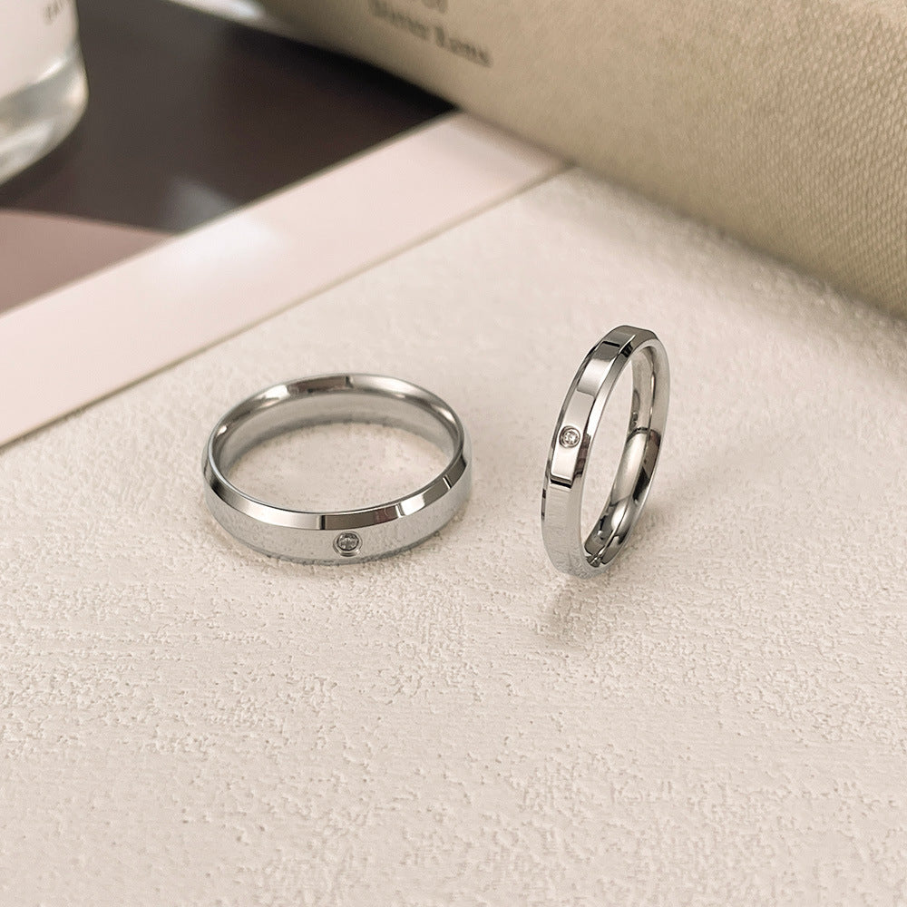 Dainty Solitaire Ring in 316L Titanium Steel | OVRSZN