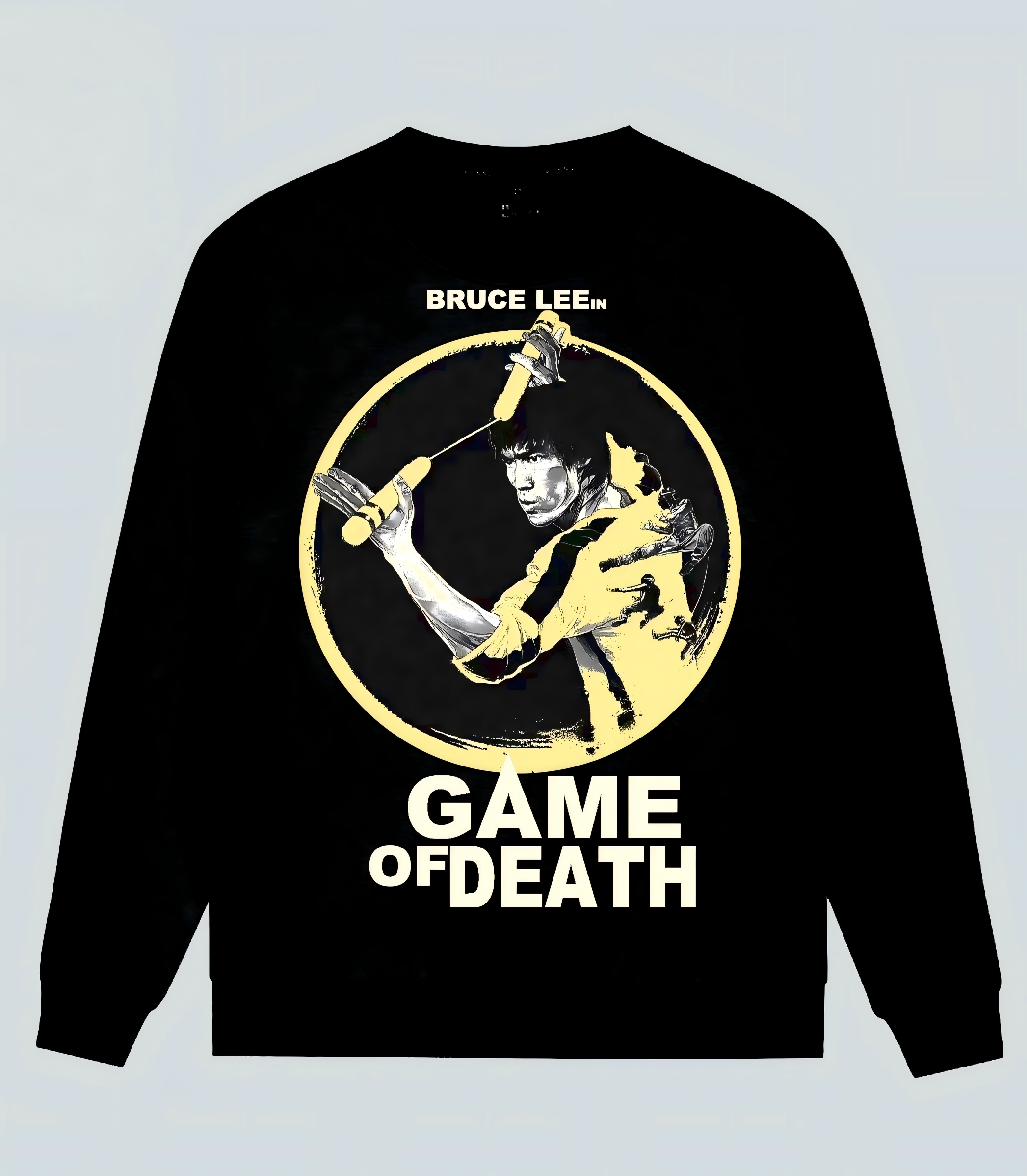 Bruce Lee-Inspired Graphic Sweatshirt – Oversized Hip Hop Streetwear Pullover with Original Artwork