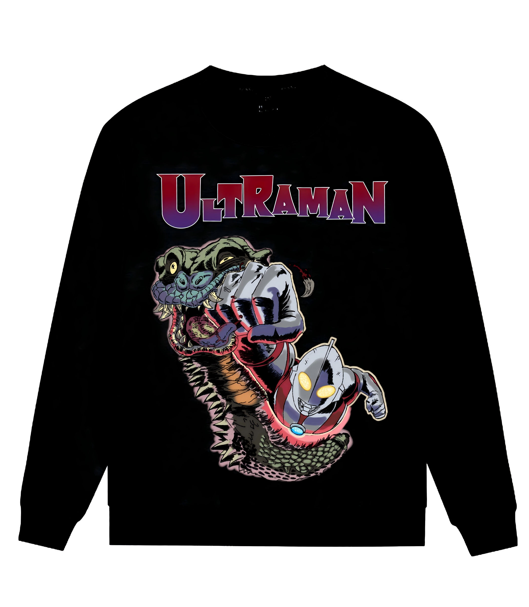 Ultraman Graphic Sweatshirt – Oversized Hip Hop Streetwear Pullover with Original Artwork