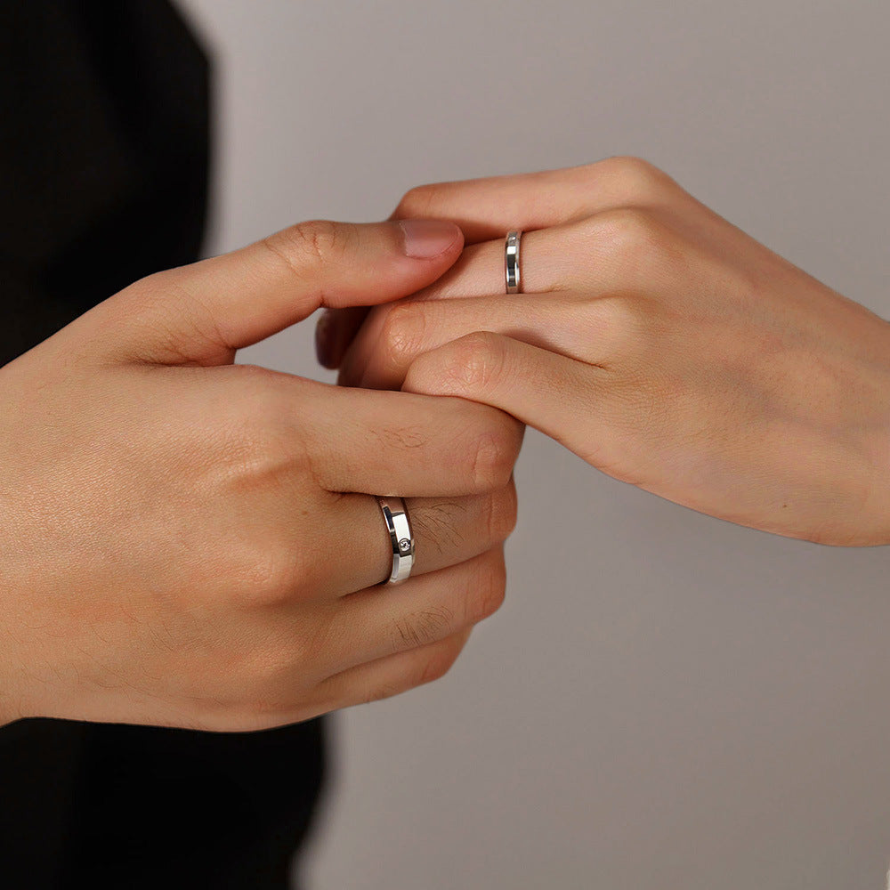 Dainty Solitaire Ring in 316L Titanium Steel | OVRSZN
