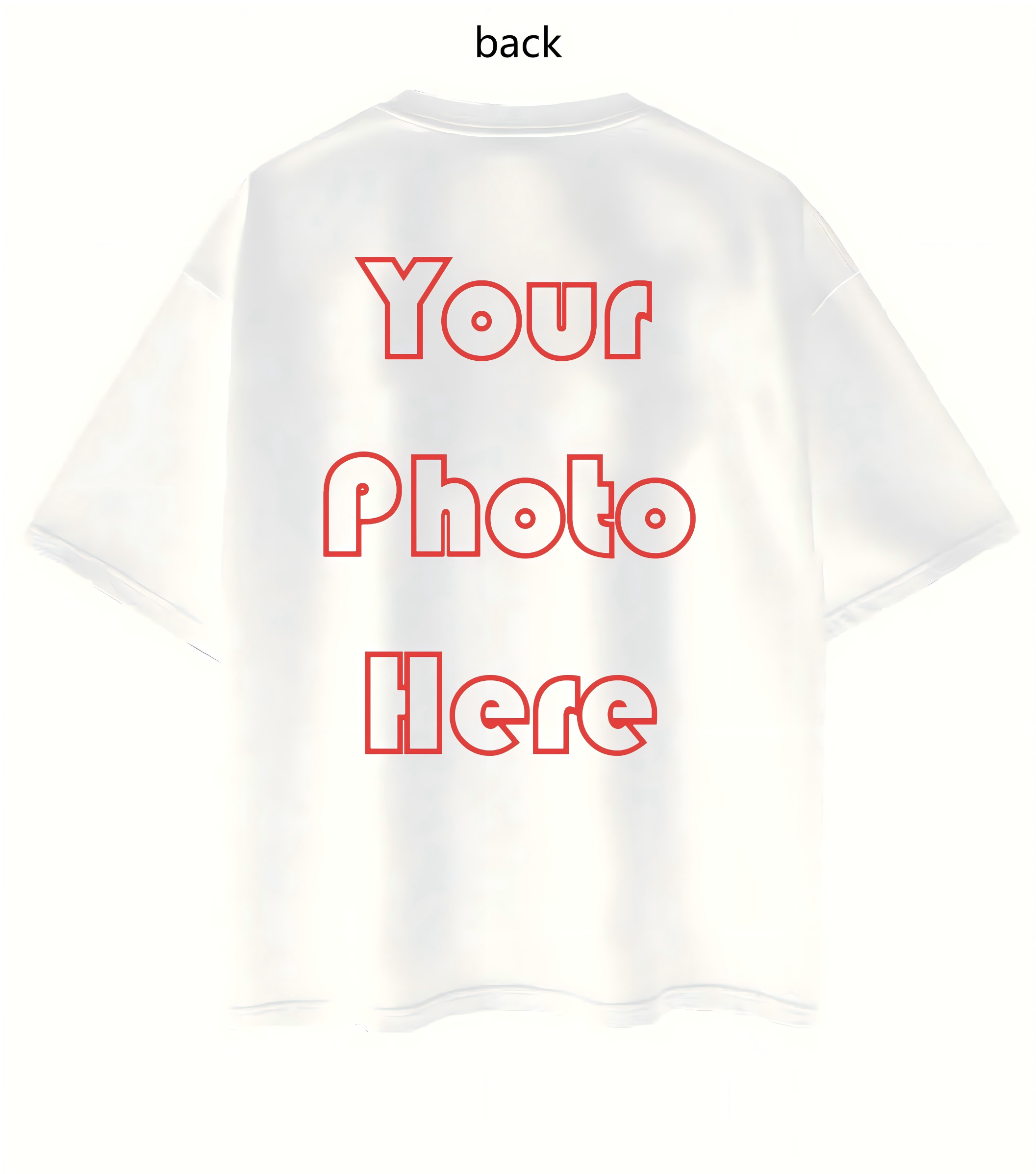 Your Photo Custom Tee – Create Your Own Oversized Streetwear T-Shirt