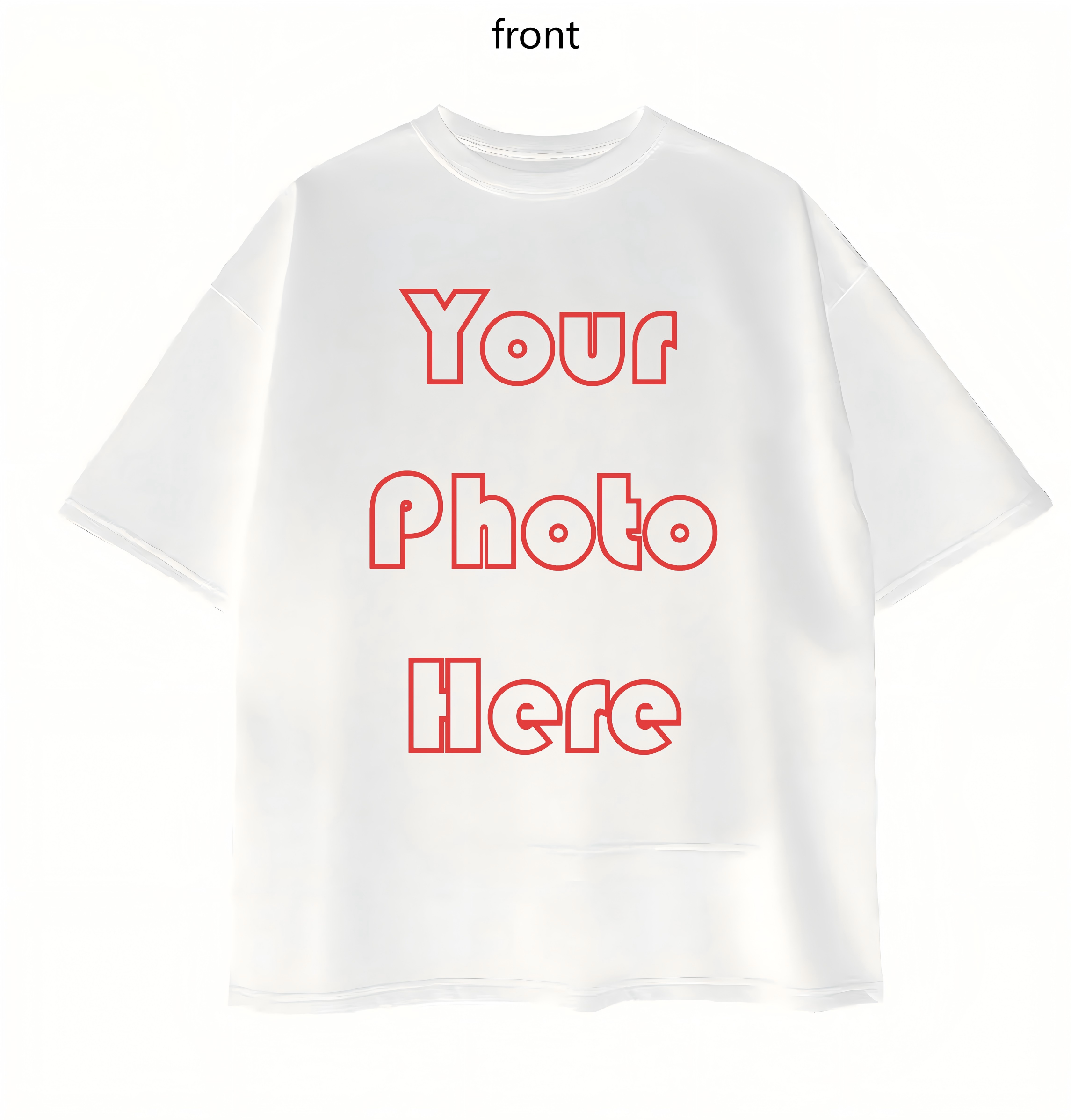 Your Photo Custom Tee – Create Your Own Oversized Streetwear T-Shirt