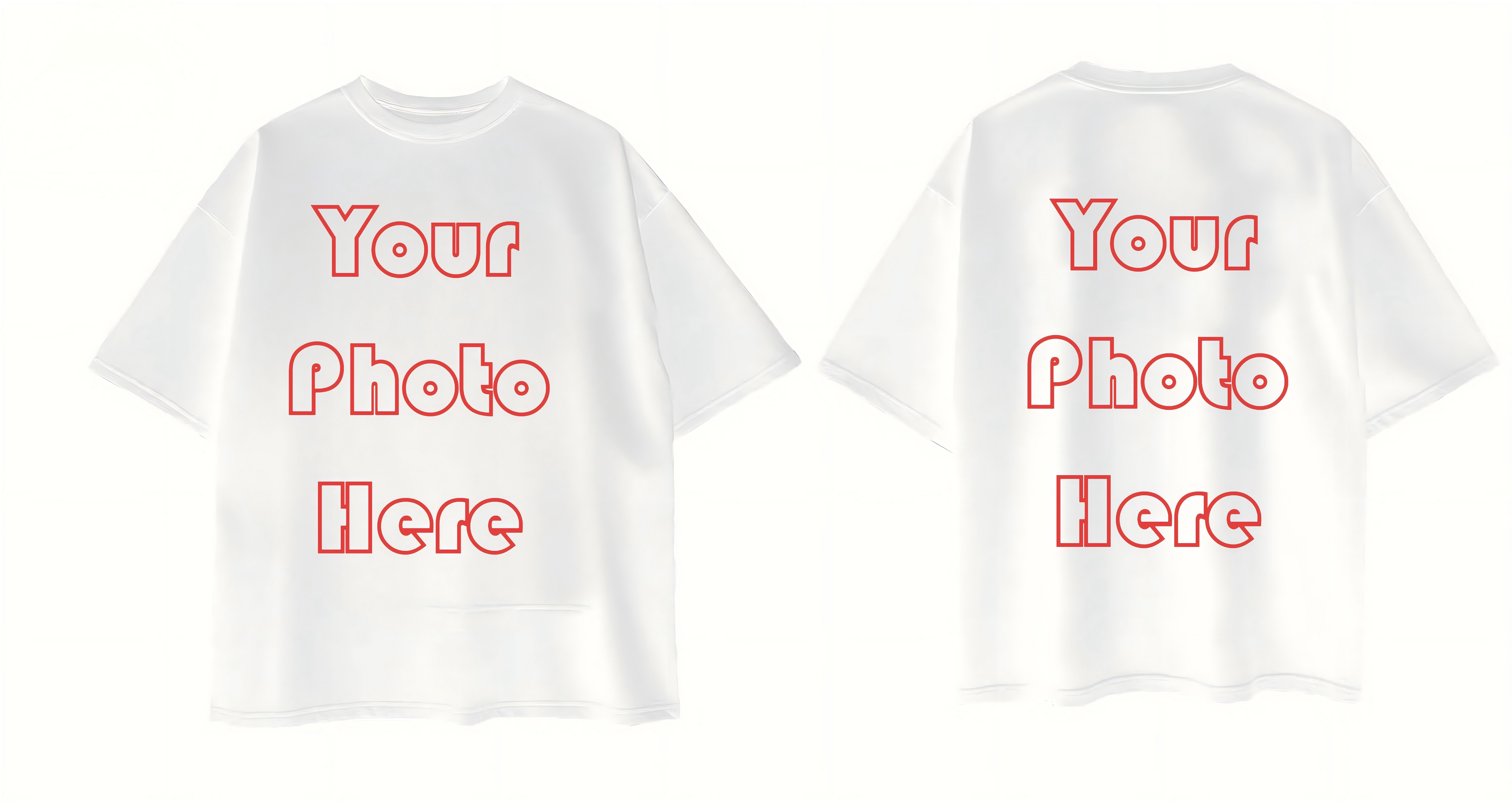 Your Photo Custom Tee – Create Your Own Oversized Streetwear T-Shirt