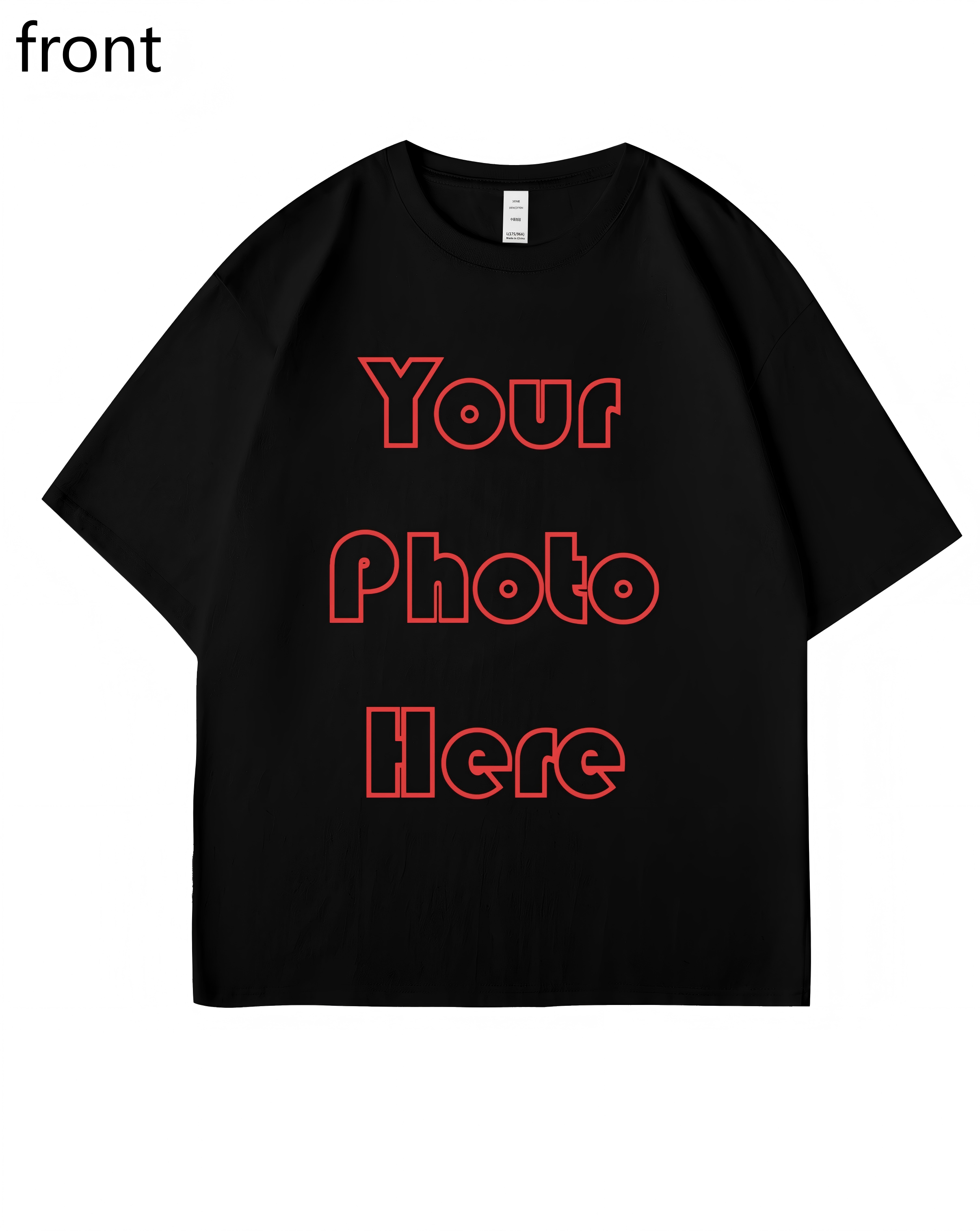 Your Photo Custom Tee – Create Your Own Oversized Streetwear T-Shirt
