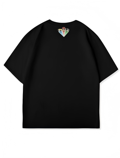 Cartoon Girl Squad Graphic Tee – Oversized Streetwear T-Shirt with Original Design