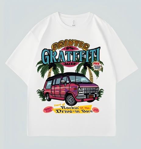 Big Van Graphic Tee – Oversized Hip Hop Streetwear T-Shirt with Original Artwork