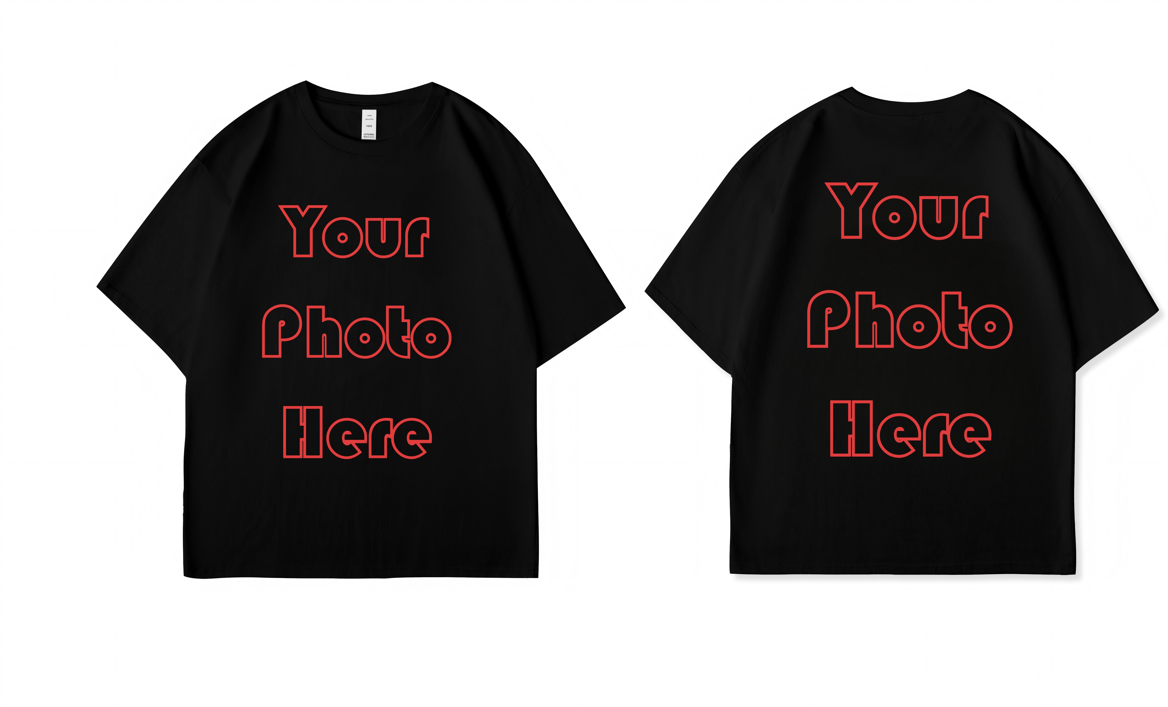 Your Photo Custom Tee – Create Your Own Oversized Streetwear T-Shirt