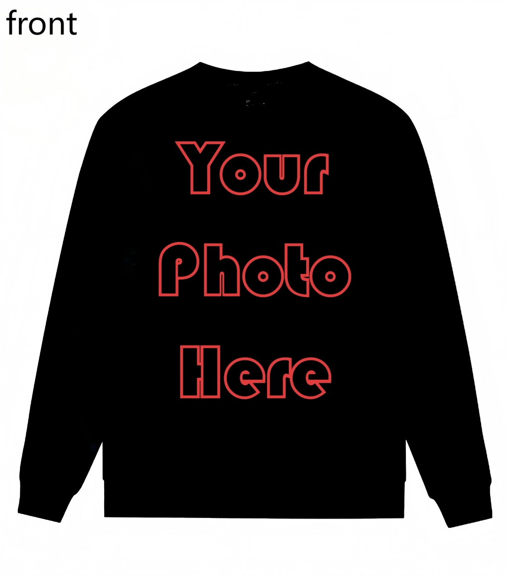 Custom Image Graphic Sweatshirt – Personalized Oversized Streetwear Pullover with Your Own Design