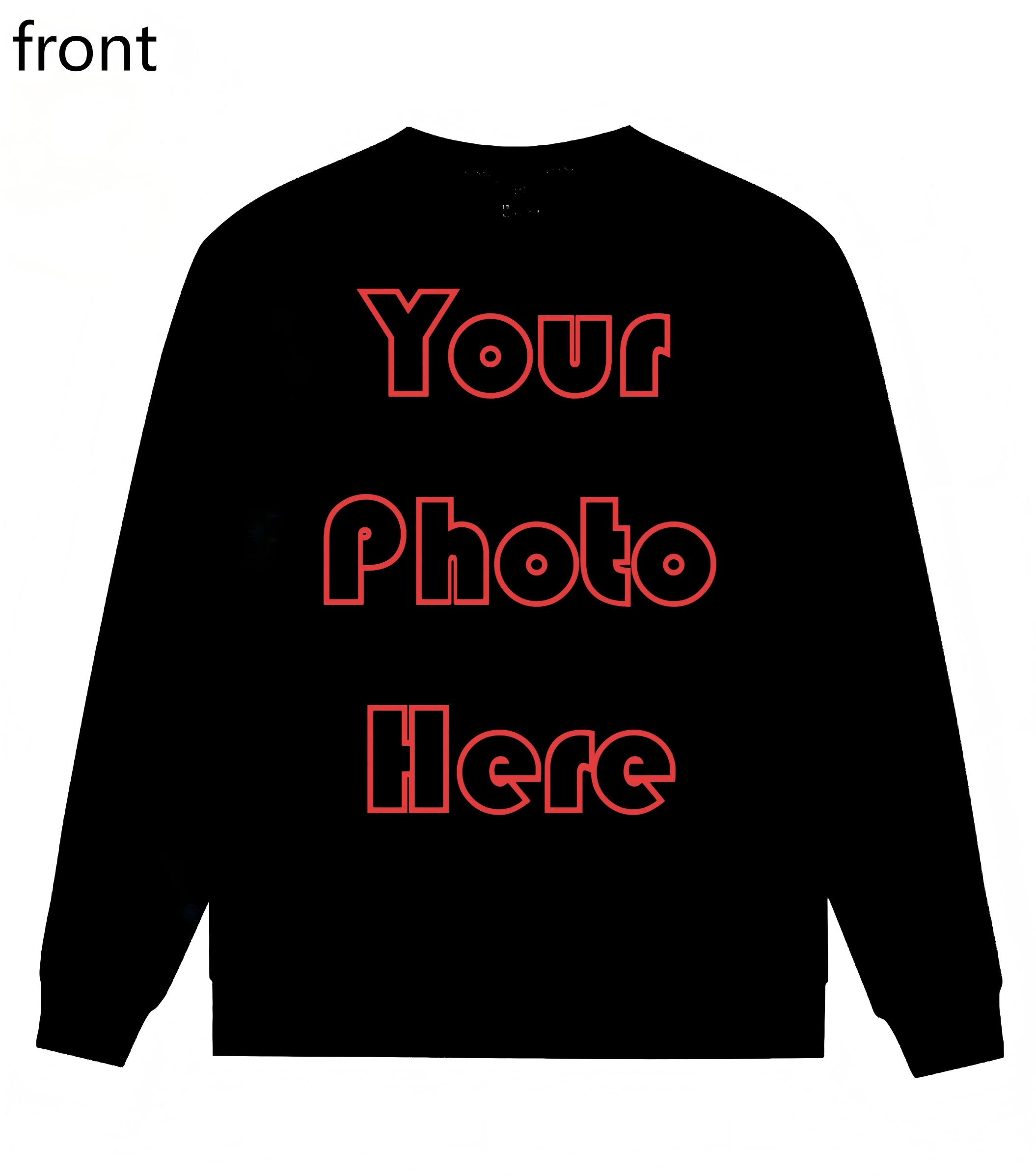 Custom Image Graphic Sweatshirt – Personalized Oversized Streetwear Pullover with Your Own Design